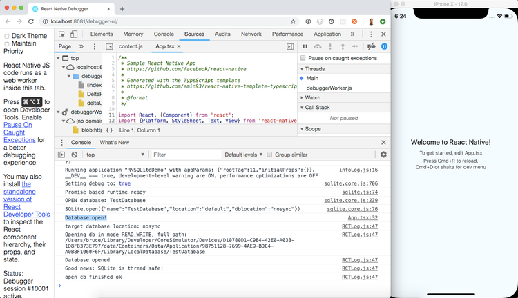 SQLite plugin installed and functional!